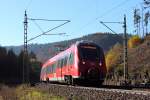 442 777 DB Regio im Frankenwald bei Steinbach am 03.11.2015.