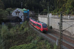 442 270  Grub am Forst  fährt am 10.10.2016 mit dem  RE 4986 (Nürnberg Hbf - Jena Saalbf) durch Lauenstein.