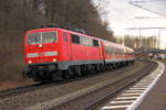 111 203-6 DB Regio in Michelau/ Oberfranken am 04.01.2012.