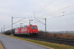 185 606-1 RHC und 185 603-8 RHC bei Bad Staffelstein am 19.12.2016.