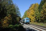 223 071 mit dem ALX 84115 von Hof Hbf nach München Hbf bei Wiesau, 15.10.2017