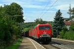 156 002-8 mit dem DGS _____ nach Regensburg Ost am Nachmittag des 29.08.15 in Etterzhausen.