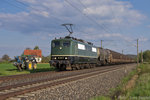 151 119 der Bayernbahn mit dem Henkelzug nach Langenfeld (Rheinl) am 02.05.2016 bei Gunzenhausen-Laubenzedel.