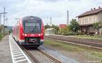 440 813 erreichte am 18.9.12 als RB von Gemünden nach nach Treuchtlingen den Bahnhof Winterhausen.