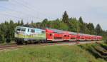 111 039-4  Deutscher Alpenverein  mit dem RE 79011 (Mnchen Hbf-Rosenheim) an der ex Bk Ametsbichl 28.5.13