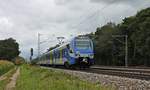 Als M (München Hbf - Salzburg Hbf) fuhr am Mittag des 12.09.2017 der Meridian ET 311 (1430 011-5) zusammen mit Meridian ET 315 (1430 515-5) bei Zorneding in Richtung Aßling.