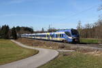 430 014, 430 012 und 430 005 aus München kommend am 30. Dezember 2023 bei Hufschlag/Traunstein.