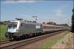 Nachdem am Vortag der IC 84 nach Mnchen gebracht wurde, ging es am 10.07.2008 mit dem OEC 113, Mnchen Hbf - Klagenfurt Hbf, zurck in die Alpenrepublik. Bei Vogl konnte die 1116 038  SIEMENS  erfolgreich auf den Chip gebannt werden.
