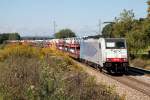 186 106 mit Gterzug, aufgenommen am 16.09.2012 bei bersee