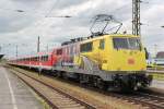 Am 4.Mai 2013 legte ADAC 111 024 mit ihrem Mnchen-Salzburg-Express in Freilassing einen kurzen Halt ein.