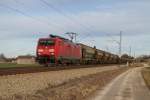 Die 189 064-9 mit Güterzug bei Übersee am 03.01.2014