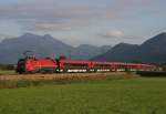 1116 228 mit RJ 567 (Bregenz–Wien Westbf) am 14.10.2011 zwischen Prien und Bernau am Chiemsee