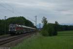 Wieder mal ein Railjet in Hilpertin mit einer 1116 205 am 31.05.2015