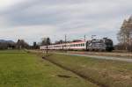 1116 126  Licht ins Dunkel  mit dem IC 865 am 15. November 2015 bei Übersee.