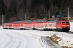 Die 111 180-6 mit der RB von Mnchen nach Innsbruck in Klais am 03.03.2013