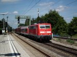 Am 17.08.2012 zieht 111 037 ihre RB nach Mittenwald.