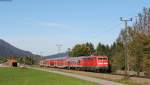 111 043-6 mit der RB 59549 (Mnchen Hbf-Mittenwald) bei Garmisch 13.10.13