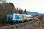 223 065 verlässt mit dem ALEX nach Lindau am 15.03.2018 den Bahnhof Röthenbach (Allgäu)