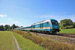 Die Länderbahn ALEX Siemens Eurorunner 223 065 mit dem ALEX nach München am 29.08.18 bei Kempten 