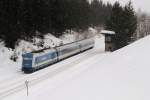 223 068 (Arriva) mit Alx 38709 bei Unterthalhofen (10.03.2009)