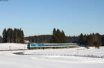 223 072 mit dem ALX84138/ALX84158 (München HBf-Lindau Hbf/Oberstdorf) bei Unterthingau 21.1.17