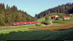 Zwei 612 (Bombardier RegioSwinger) sind unterwegs bei Weißenbachmühle (Oberstaufen).