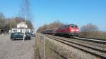 08.04.2015 im ehemaligen BHF Epfenhausen, RE nach Memmingen