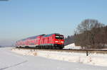 245 003 mit dem RE 57502 (München Hbf-Füssen) bei Kaufbeuren 22.1.17