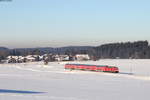 245 006 mit dem RE 57502 (München Hbf-Füssen) bei Balteratsried 21.1.17