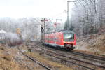 440 021 als RB Donauwörth-Aalen am 27.12.2018 bei der Einfahrt in den Bahnhof Goldshöfe.