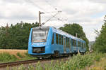 Zum Tag der Franken pendelte zwischen den Partnerstätten Neustadt bei Coburg und Sonneberg in Thüringen der Alstom Coradia iLint.