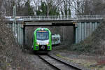 Abellio 3429 024 war Ende Februar 2021 als S3 in Hattingen unterwegs.