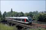 ET22001 und ein ET23xxx berqueren den Harkortsee bei Wetter(Ruhr) als ABR99650, (RE16  Ruhr-Sieg-Express )