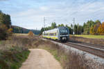 440 911 als ag 84199 von Neumarkt nach Plattling bei Parsberg, 02.11.2016