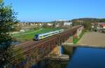 Für DPN 84422 (NPL - NNT) war am 16.04.2015 agilis-Mops 440 151 eingeteilt, welcher vor der Linse des Fotografen die Donaubrücke in Regensburg Prüfening querte.