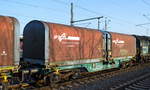 Drehgestell-Containertragwagen vom Einsteller AAE Ahaus Alstätter Eisenbahn AG (VTG) mit der Nr.