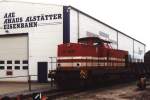 Lok II Red Bull (ex-DR 110 878-6, ex-DB 201 878-6) der Ahaus-Alsttter Eisenbahn GmbH in Alsttte am 1-4-2000.