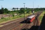 AVG Esslinger Triebwagen als E 86075  Felsenland-Express  (Bundenthal-Rumbach - Karlsruhe Hbf) bei der Einfahrt in Landau Hbf. Aufgenommen am 17.06.2012.