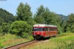 301 013-8 der AVG als E 85290  Felsenland-Express  (Karlsruhe Hbf - Bundenthal-Rumbach) bei Bruchweiler, 02.08.2015.