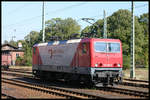 EKO 143001 rangiert hier am 24.9.2005 im Grenzbahnhof Guben.