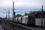 145 - CL 002 (145 082-4) Arcelor mit einen Kesselzug mit dem Inhalt Steinkohlestaub in Rathenow in Richtung Wustermark. Netten Gru zurck! 26.10.2010