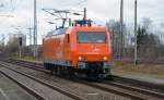 145-CL 001 der ArcelorMittal fuhr am 06.01.12 Lz durch Leipzig-Thekla Richtung Cottbus.