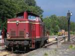 D25 (ehemalige DB 211 345-4) der Bentheimer Eisenbahn AG auf Bahnhof Bentheim Nord dam 11-7-2012.