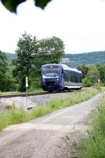 VT 69 der BOB als HzL 86328 hat Schlatt verlassen (21.06.2016)