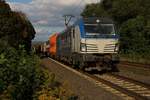 Spot an für 193 841 mit Containerzug in Fahrtrichtung Süden. Aufgenommen am 29.09.2015 in Wehretal-Reichensachsen.