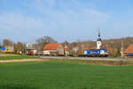 193 836 Boxxpress mit einem Containerzug bei Gntzheim Richtung Ansbach, 31.03.2021