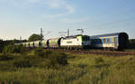 Captrain Vectron 193 783-8 kommend aus Richtung Hamburg, zieht seine Getreidewagen der AGRO Terminal Heidenau in Richtung Schwerin. 3km östlich von Büchen, 05.09.2018.