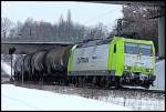 Mein Stalker :D 185 532 von Captrain mit Kesselwagenzug am 24.02.13 in Gtzenhof 