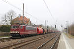 155 103 der Cargo Logistik Rail Service GmbH, fotografiert am 26. März 2018 im Bahnhof Priort.