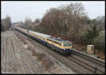 Die ehemalige ÖBB Elektrolok 1042.520 war Zuglok für den langen Centralbahn Sonderzug am 3.12.2016 nach Hamburg.